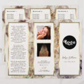 Elégante aquarelle Parties scintillant et Brochure (Devant / Derrière)