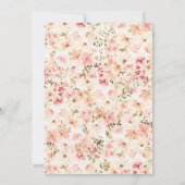 Elégante aquarelle Petite Faire-part de mariage Fl (Dos)