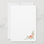 Elégante aquarelle photo cadre Invitation (Dos)