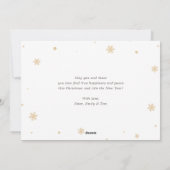 Elégante aquarelle photo Joyeuse carte de Noël (Dos)