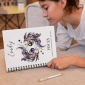 Elégante aquarelle Poissons Zodiac Journal personn