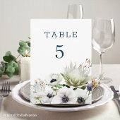 Elégante aquarelle Protea Tableau Numéro Cartes