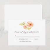 Elégante aquarelle romantique fleurit cartes RSVP (Devant / Derrière)