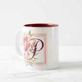 Elégante aquarelle Rose café Mug (Devant gauche)
