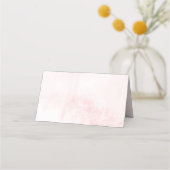 Elégante Aquarelle rose pâle Mariage Cartes de Pla (Dos)