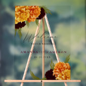 Elégante Aquarelle rouge bordeaux"MARIGOLD"Bienven (Neutre)