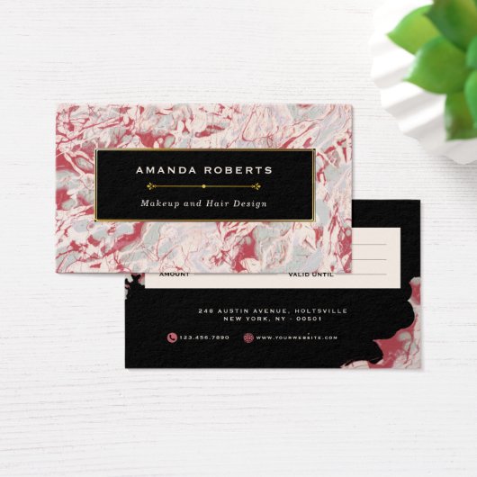 Elégante aquarelle rouge et noire (Bureau)