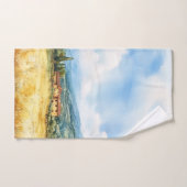 Elégante aquarelle rustique méditerranéenne toscan (Serviette à main)