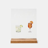 Elégante aquarelle Sa signature Boisson Mariage (Recto)