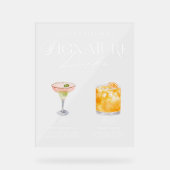 Elégante aquarelle Sa signature Boisson Mariage (Recto)