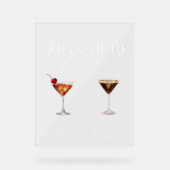 Elégante aquarelle Sa signature Boisson Mariage (Recto)