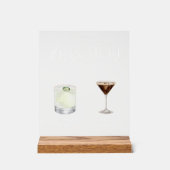 Elégante aquarelle Sa signature Boisson Mariage (Recto)