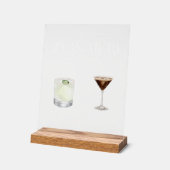 Elégante aquarelle Sa signature Boisson Mariage (Angle)