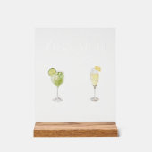 Elégante aquarelle Sa signature Boisson Mariage (Recto)