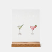 Elégante aquarelle Sa signature Boisson Mariage (Recto)