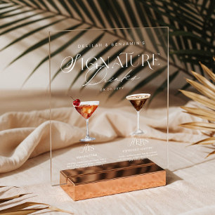 Elégante aquarelle Sa signature Boisson Mariage