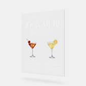 Elégante aquarelle Sa signature Boisson Mariage (Angle)