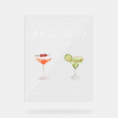 Elégante aquarelle Sa signature Boisson Mariage (Recto)