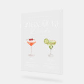 Elégante aquarelle Sa signature Boisson Mariage (Angle)