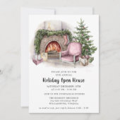 Elégante aquarelle vacances Open House Invitation (Devant)