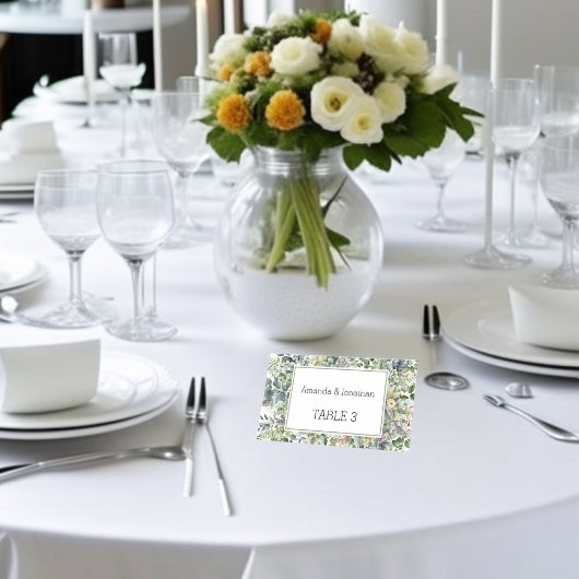 Elégante aquarelle Verdure Mariage Cartes de Place