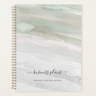 Elégante aquarelle verte et grise