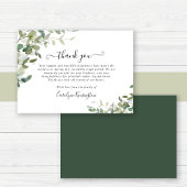 Elégante aquarelle verte Sympathie Merci