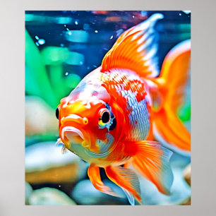 Elegante aquarium huisdier vis poster