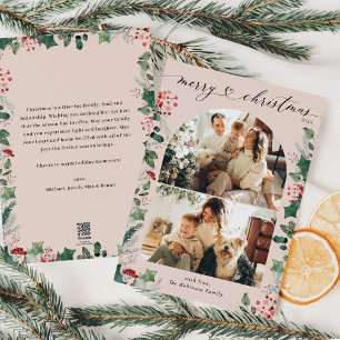 Elégante Arc Multi Photo Family Carte de Noël