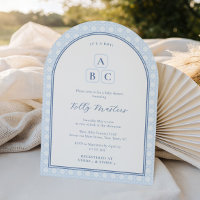 Elegante Arch ABC blokkeert Baby Boy Shower