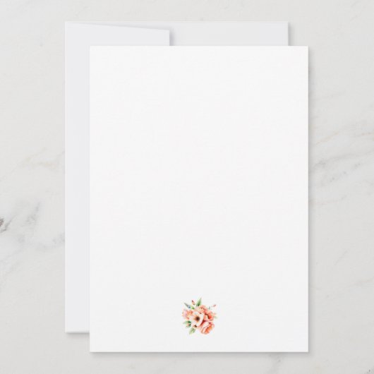 Elegante Arch Detail Perzik bruiloft uitnodiging (Achterkant)