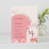 Elegante Arch Save the Date uitnodiging template (Staand voorkant)