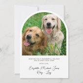 Elégante Arche de Noël Joyeux Photo Carte de Noël (Dos)