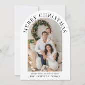 Elégante Arche de Noël Joyeux Photo Carte de Noël (Devant)