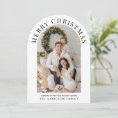 Elégante Arche de Noël Joyeux Photo Carte de Noël (Debout devant)