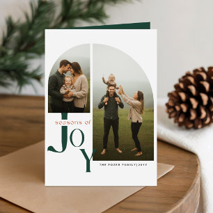 Elegante Archiefamiliefoto Kerstkaart Vouwkaart  Feestdagen Kaart