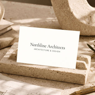 Elegante Architect Minimalistische Ivoorkleurige M Visitekaartje