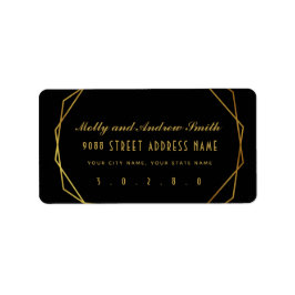 Elegante art deco adres label party/bruiloft