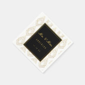 Elegante art deco bruiloft servet bruiloft (Hoek)