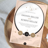 Elegante Art Deco bruiloft uitnodiging