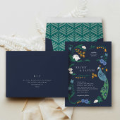 Elegante Art Deco bruiloft uitnodiging