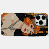 Elegante Art Deco Flapper Girl Case-Mate iPhone Case (Achterkant (horizontaal))