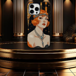 Elegante Art Deco Flapper Girl iPhone 16 Pro Max Hoesje