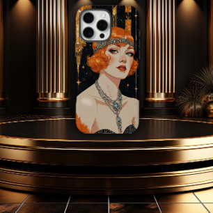 Elegante Art Deco Flapper Girl iPhone 16 Pro Max Hoesje