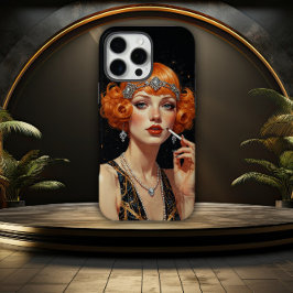 Elegante Art Deco Flapper Girl iPhone 16 Pro Max Hoesje