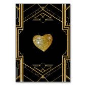 Elegante Art Deco Gatsby bruiloft Kaart (Achterkant)