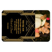 Elegante Art Deco Gatsby bruiloft Magneet (Horizontaal)