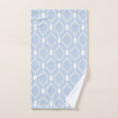 Elegante art deco geometrisch blauw en wit bad handdoek (Handdoek)