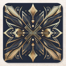 Elegante Art Deco Gold Mandala
