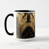 Elegante Art Deco Goud Zwarte Stadsgezicht Mok (Links)